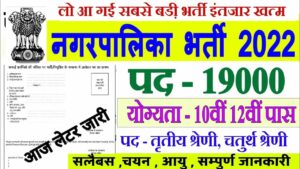 MP Nagar Nigam Bharti 2022-Apply online