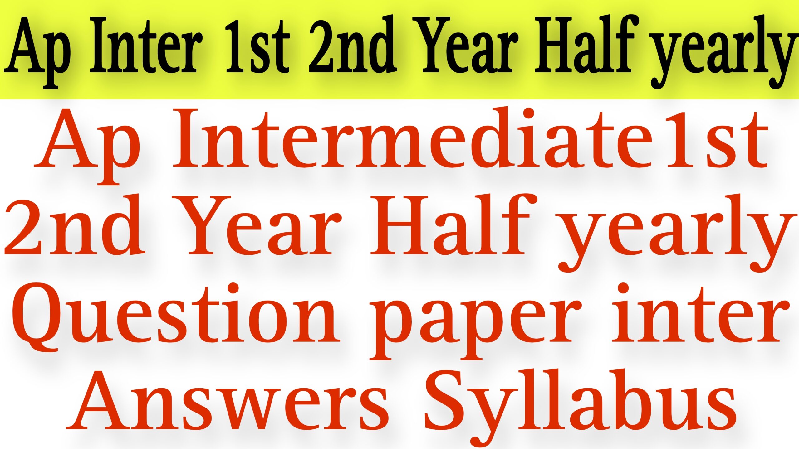 Intermediate 1st 2nd Year Half Exam