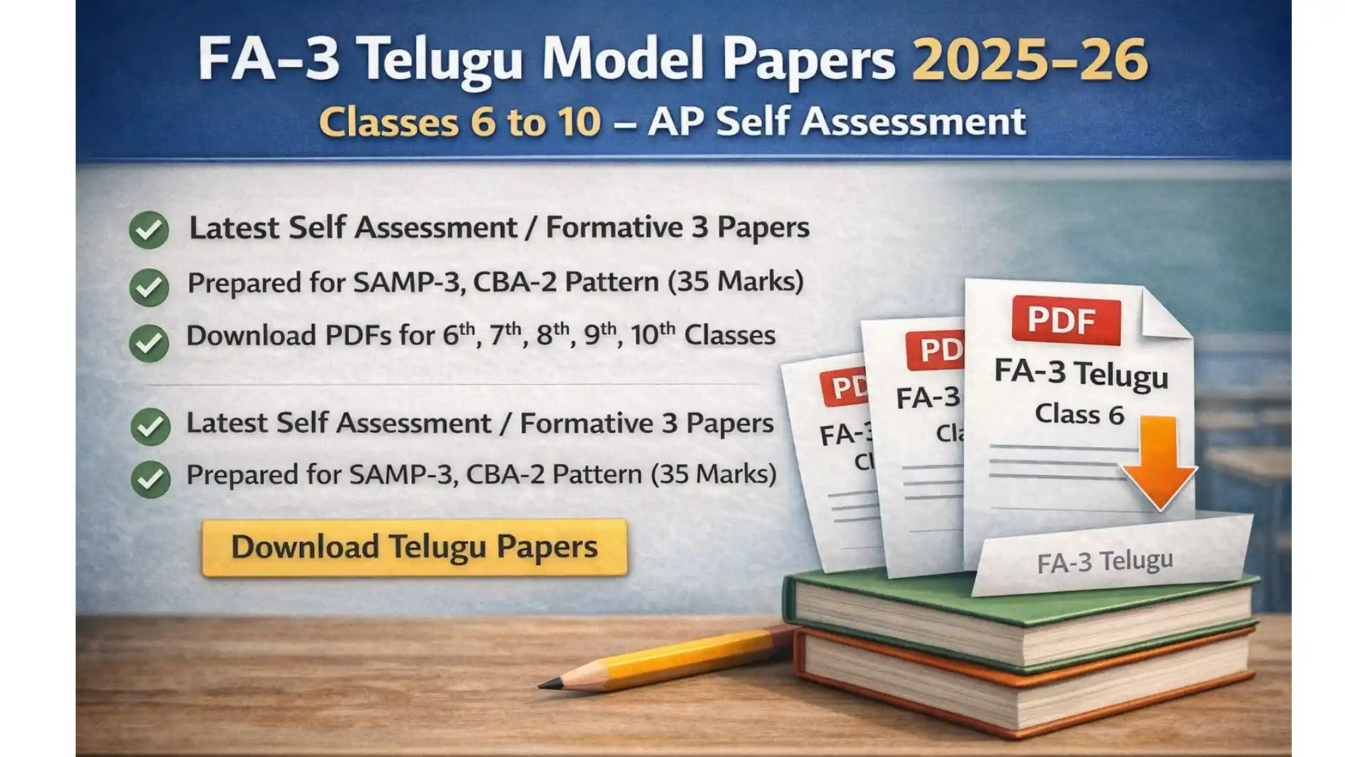 FA 3 Telugu Model Papers 2026